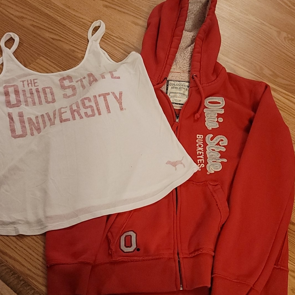 VS Pink Ohio State Buckeyes Tank and Zip Jacket